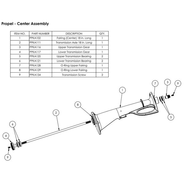 Transmission Axle 19" 401+ Drive Units