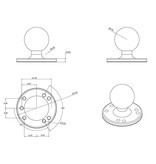 RAM Mounts Round Plate With C Size 1.5" Ball Aluminum Base