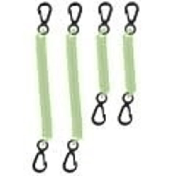 Coiled Tether Glow In The Dark (Pack Of 4)