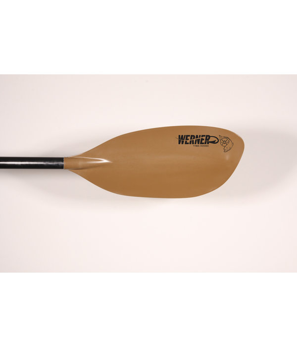 Werner Paddles Tybee Fiberglass Hooked 2-Piece Leverloc Standard Shaft 220-240 Brown