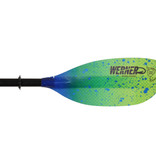 Werner Paddles Shuna Hooked 2-Piece Leverloc Standard Shaft 260-280 Catch Lime Drift