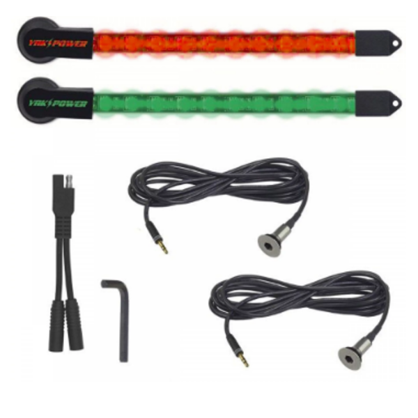 2-Piece LED Light Kit Red/Green (10")