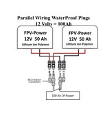 FPV-Power Parallel Wiring Coupler 60A - IP67 Rated Waterproof
