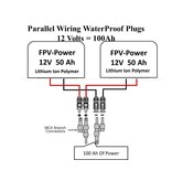 FPV-Power Parallel Wiring Coupler 60A - IP67 Rated Waterproof