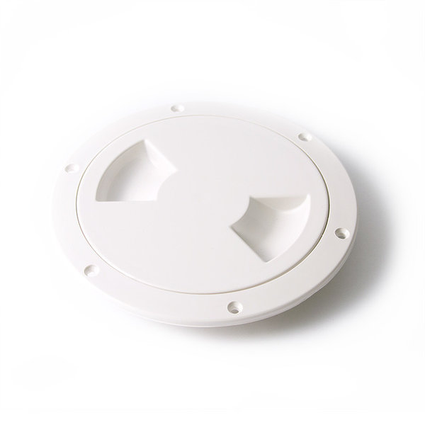 Deckplate Hatch Screw-In White 5"