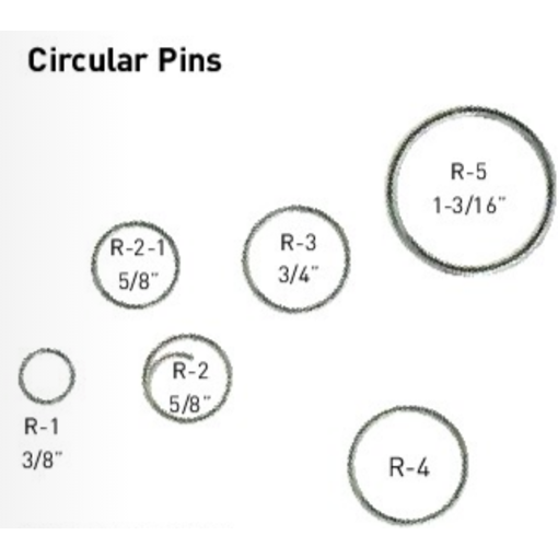 C. Sherman Johnson Circular Pin 1/2" & 5/8" With Starter