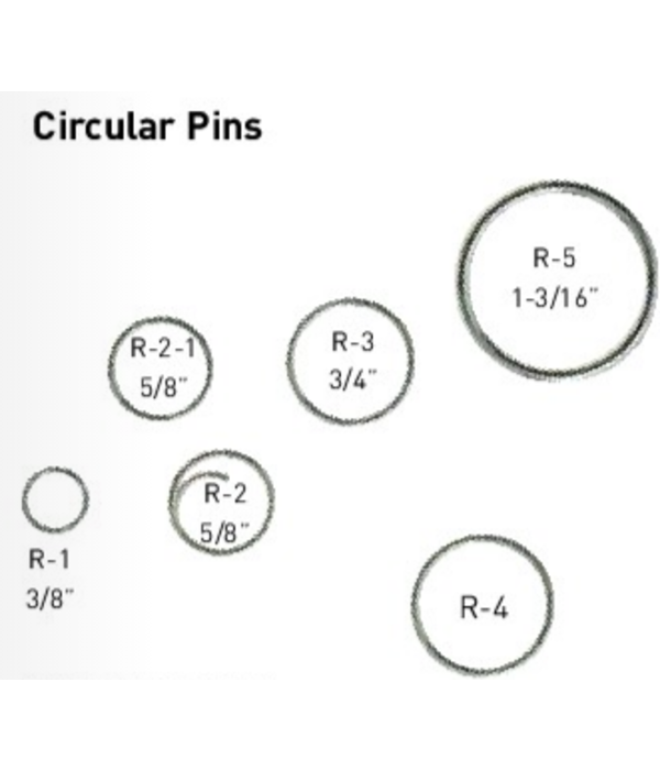 C. Sherman Johnson Circular Pin 1/2" & 5/8" With Starter