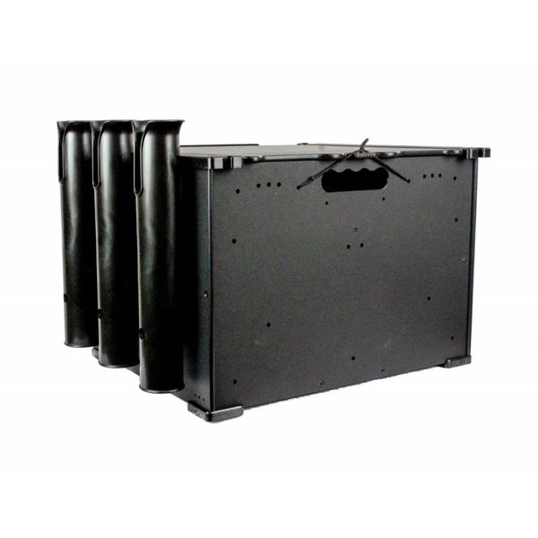 (Closeout) BlackPak Black 12" x 16" x 11" Includes Lid And 3 Rod Holders