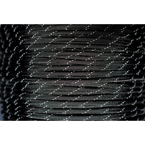 Yak-Attack USA Made 550 Paracord With Reflective Tracer Black (Per Foot)