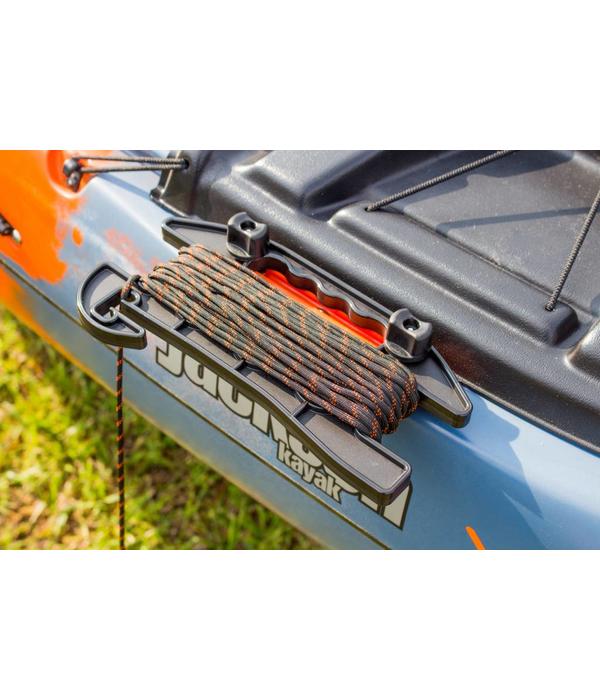 YakAttack SideWinder Anchor Line Reel Includes Track Hardware And 75' Of 550 Paracord