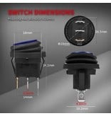 Switch Round Rocker Lighted Toggle Switch Waterproof Blue 20Ah