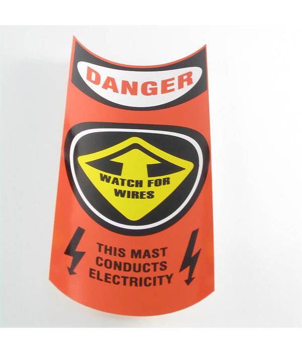 Hobie Orange Mast Caution Decal