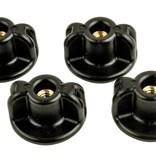YakAttack Low Profile WingKnob 1/4"-20 Threads Brass Insert (Pack Of 4)