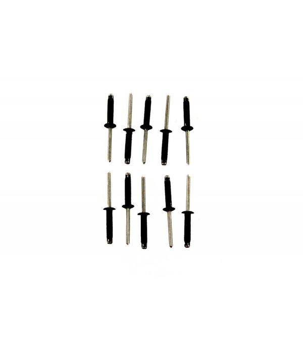 YakAttack Tri Fold Rivet .187" Diameter x .157 x .472" Grip Aluminum Black (Pack Of 10)