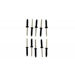 YakAttack Tri Fold Rivet .187" Diameter x .157 x .472" Grip Aluminum Black (Pack Of 10)