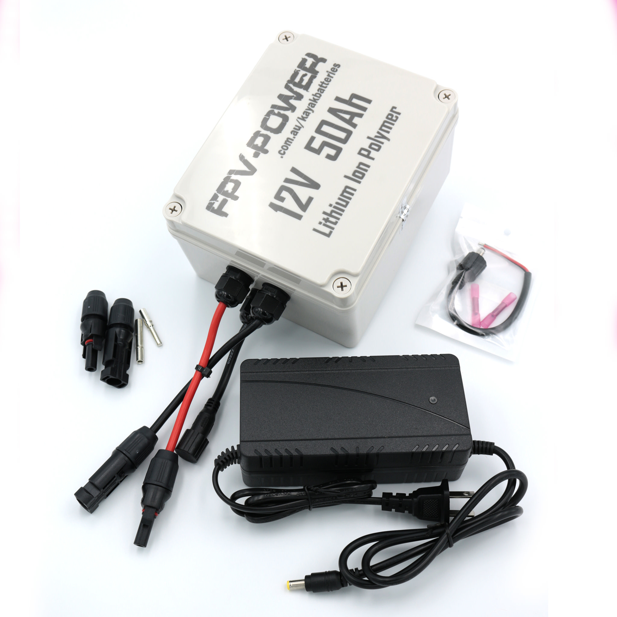 12V - 50Ah V3 Waterproof Lithium Battery With 10A Charger - Mariner Sails