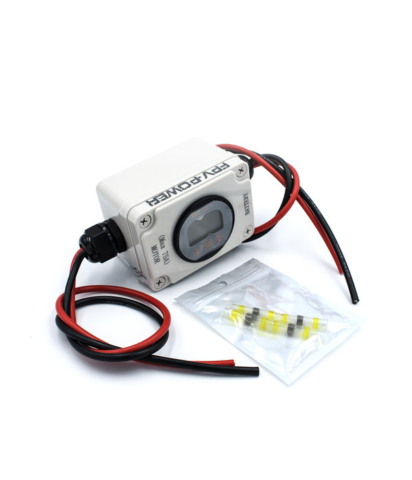 FPV-Power Motor & Battery Meter - IP67 rated Waterproof - 12 VOLT up to 75 AMPS