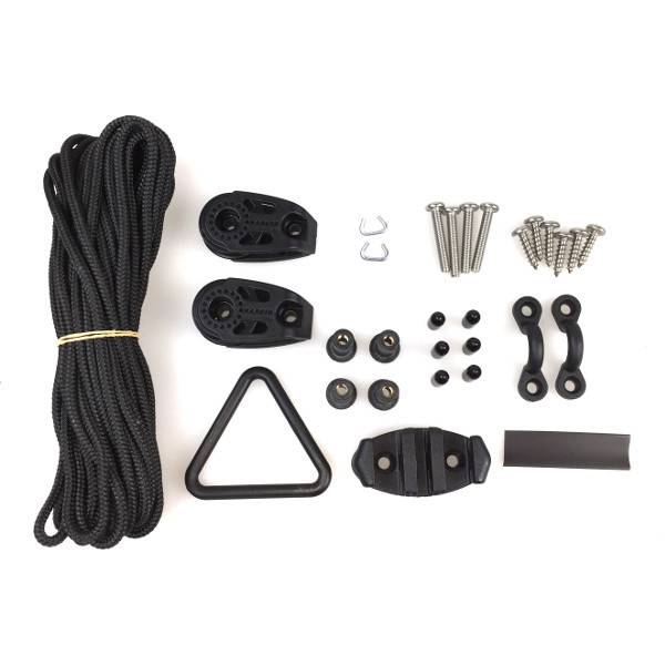 NUOLUX Kayak Anchor Accessories Deck Trolley Pulley Diy Canoe Kit Kayak,  Accessories Fishing System Cleats Ring Boat Eyes Pad
