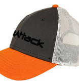 YakAttack "YakAttack" Logo Trucker Hat Orange/Grey