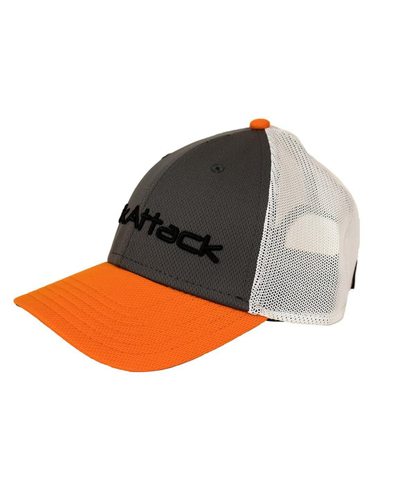 YakAttack "YakAttack" Logo Trucker Hat Orange/Grey