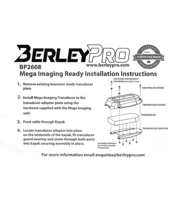 BerleyPro Humminbird Mega Transducer Mount