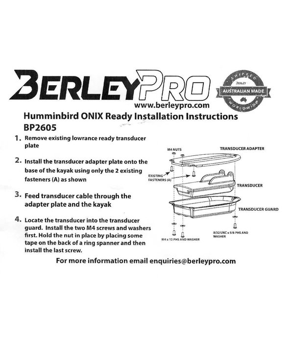 BerleyPro (Closeout) Humminbird HDI Ready Transducer Mount