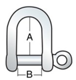 Harken Shackle D 1/4'' Pin (6mm)