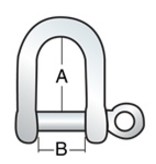 Harken Shackle D 1/4'' Pin (6mm)