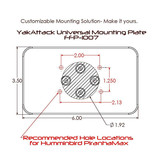 YakAttack Universal Mounting Plate With LockNLoad Mounting System 6" x 3.5"
