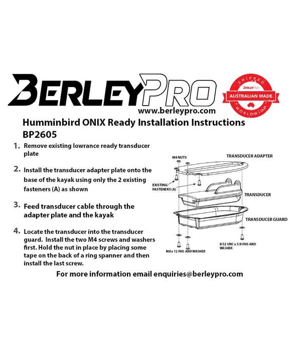 BerleyPro (Discontinued) Humminbird HDI Ready Transducer Mount