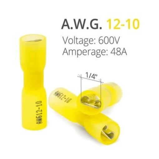Heat Shrink Female Waterproof Connectors (Pack Of 4)