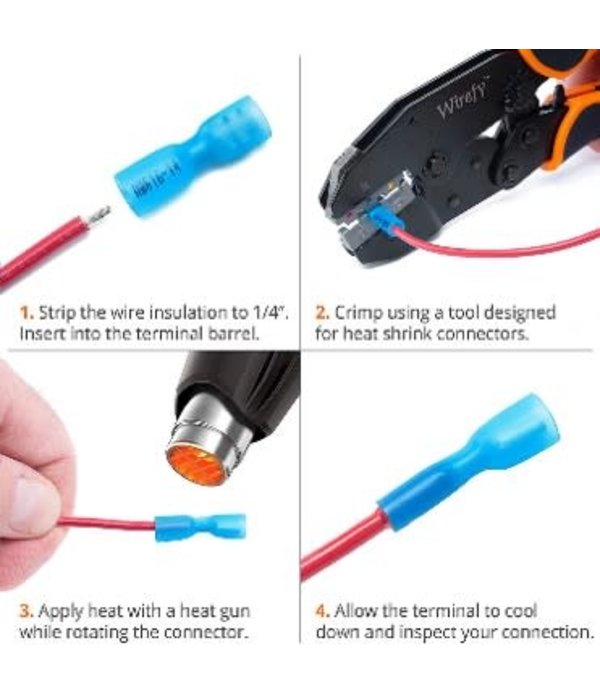 Heat Shrink Female Waterproof Connectors (Pack Of 4)