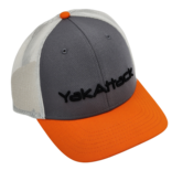 YakAttack "YakAttack" Logo Trucker Hat Orange/Grey