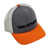 YakAttack "YakAttack" Logo Trucker Hat Orange/Grey