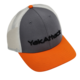 "YakAttack" Logo Trucker Hat Orange/Grey