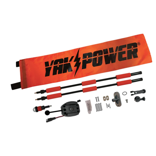 YakPower Lightning Rod PRO Extendable Powered 360 Degree Safety Light And Safety Flag