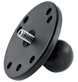 RAM Mounts 2.5" Round Base With 1" Ball & 1/4"-20 Male Post