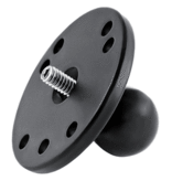 RAM Mounts 2.5" Round Base With 1" Ball & 1/4"-20 Male Post