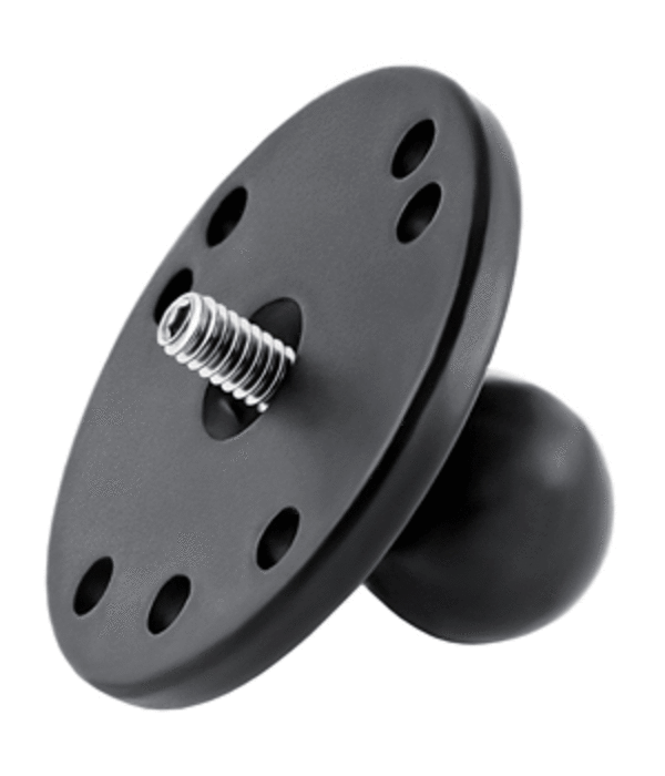 RAM Mounts 2.5" Round Base With 1" Ball & 1/4"-20 Male Post