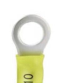 Heat Shrink Ring Terminals 12-10 Awg #10 Ring Yellow Terminal (Single)