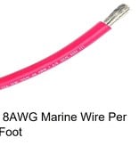 Ancor 8 AWG Red Marine Grade Wire  ( Per Foot)