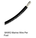 Ancor 8 AWG Marine Grade Wire Black  (Per Foot)