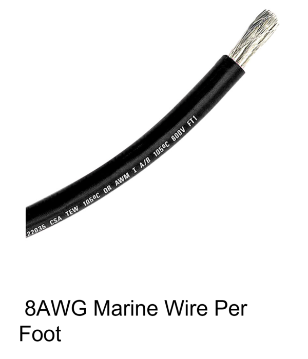 Ancor 8 AWG Black Marine Grade Wire (Per Foot)