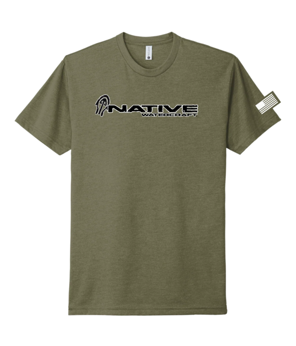 Native Watercraft "Native Watercraft" Slogan T-Shirt Fishing Is Good Here