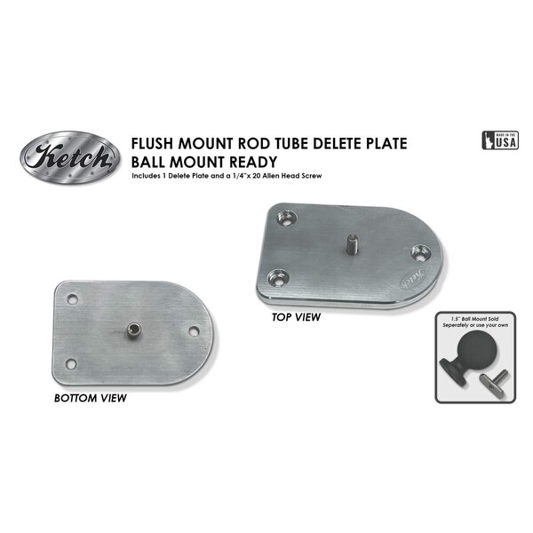Flush Mount Rod Tube Delete Plate Ball Mount Ready