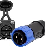 Jnicon Waterproof Trolling Motor Plug & Receptacle M25-2PIn (12/24/36/48 Volts)