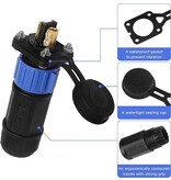 Waterproof Trolling Motor Plug & Receptacle M25-2PIn (12/24/36/48 Volts) (Pack Of 2)