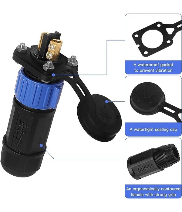 ABPF Connettore Impermeabile Per Motore Elettrico Da Pesca – Spina E Presa Marina 12/24/36/48V, 50A, IP67, Per Barche