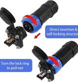Waterproof Trolling Motor Plug & Receptacle M25-2PIn (12/24/36/48 Volts) (Pack Of 2)