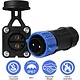 Waterproof Trolling Motor Plug & Receptacle M25-2PIn (12/24/36/48 Volts) (Pack Of 2)